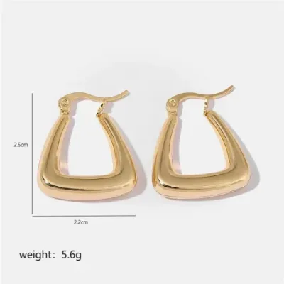 Aretes acero inoxidable para dama color dorado