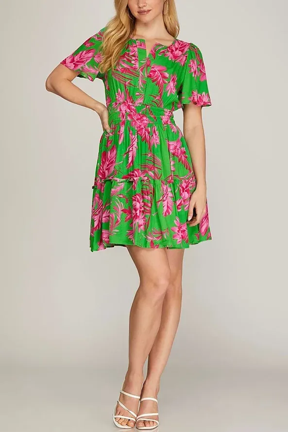 Vestido dama- S12SY6888-GREEN