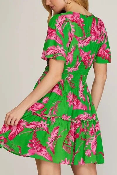 Vestido dama- S12SY6888-GREEN