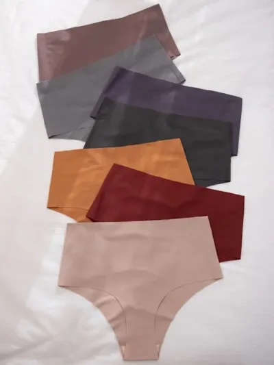 Set de 7 bragas talle alto e invisible  para dama multicolor