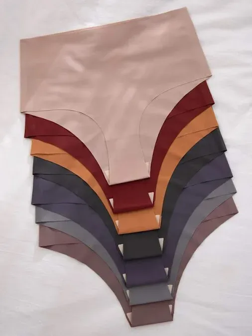Set de 7 bragas talle alto e invisible  para dama multicolor