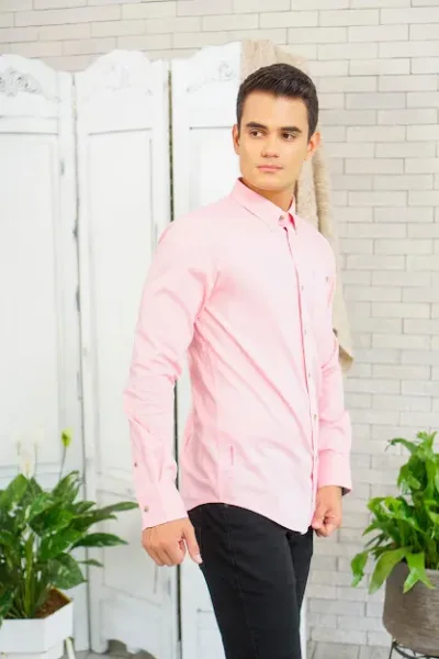 Camisa Hummer para caballero color rosa