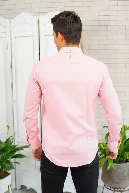 Camisa Hummer para caballero color rosa