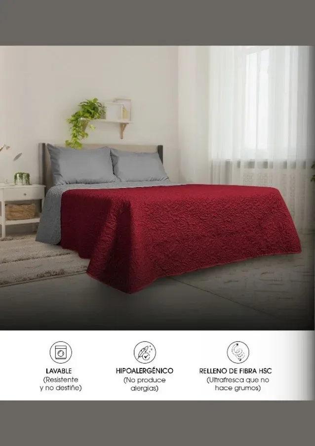 Cubrecama premium  bicolor Orion King