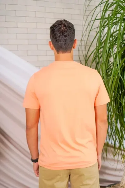 Camiseta Náutica para caballero color naranja