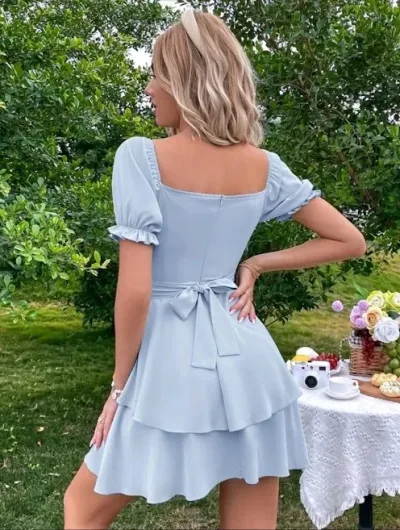 Vestido para dama color celeste