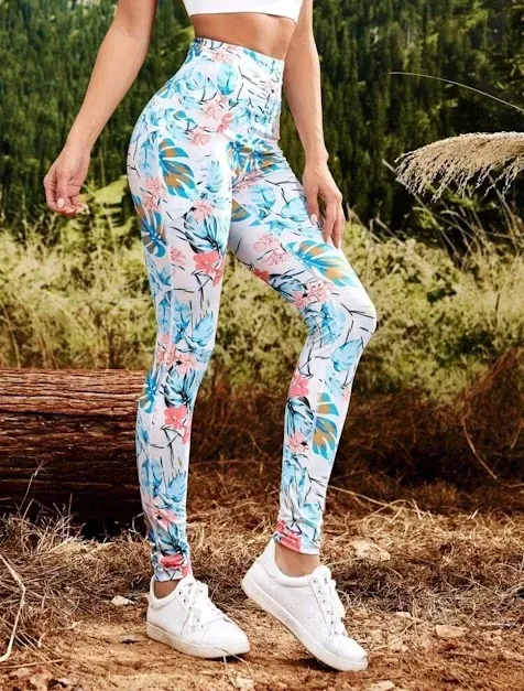 Licra deportiva para dama diseño floral