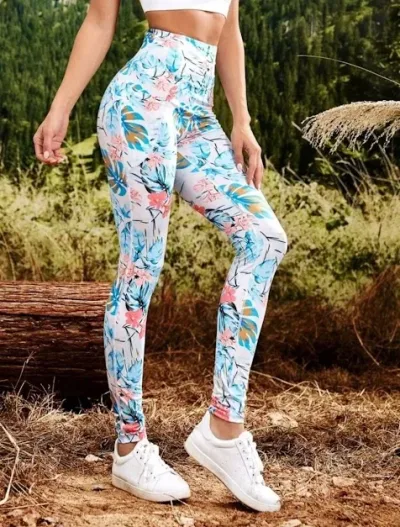 Licra deportiva para dama diseño floral