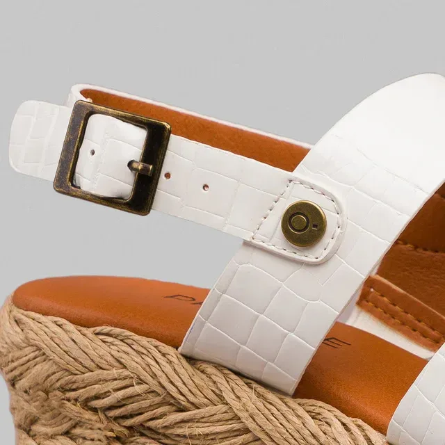 Sandalias para dama Promise Cadiz White Tex