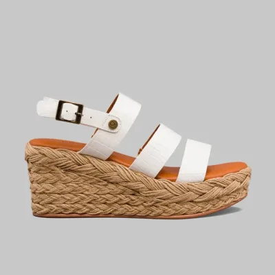 Sandalias para dama Promise Cadiz White Tex