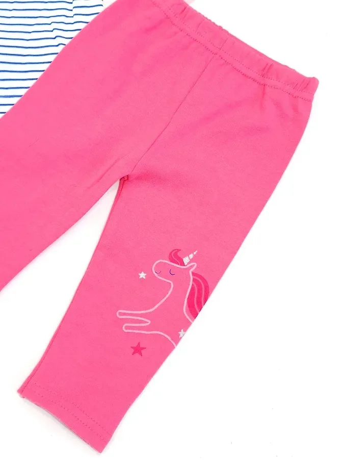 Conjunto para niña en tonos rosados