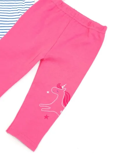 Conjunto para niña en tonos rosados