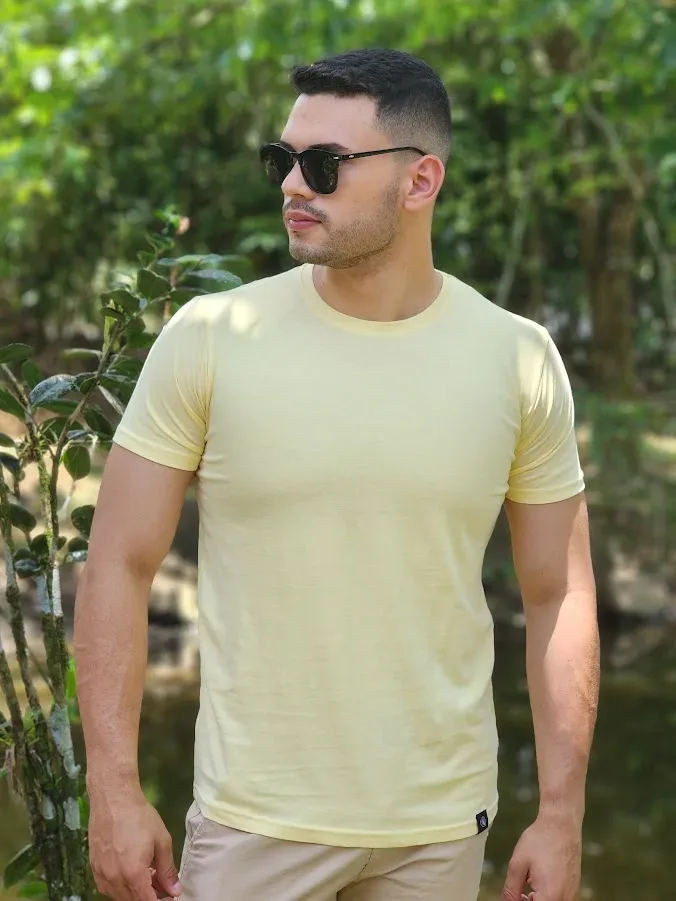 Camiseta para caballero Estivaneli color amarillo