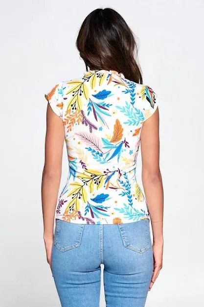 Blusa para dama con estampado floral
