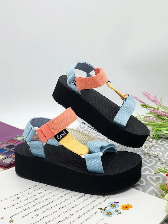 Sandalias coral para dama cliff 2 rainbow