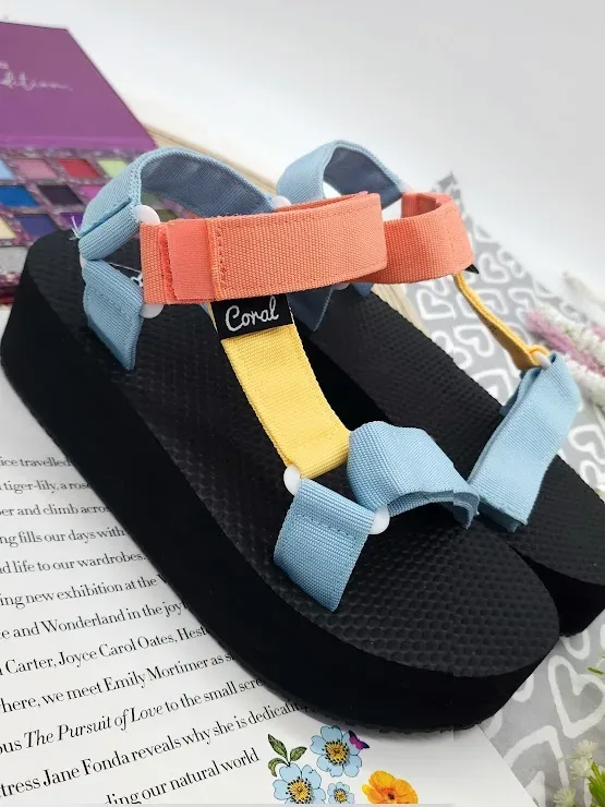 Sandalias coral para dama cliff 2 rainbow