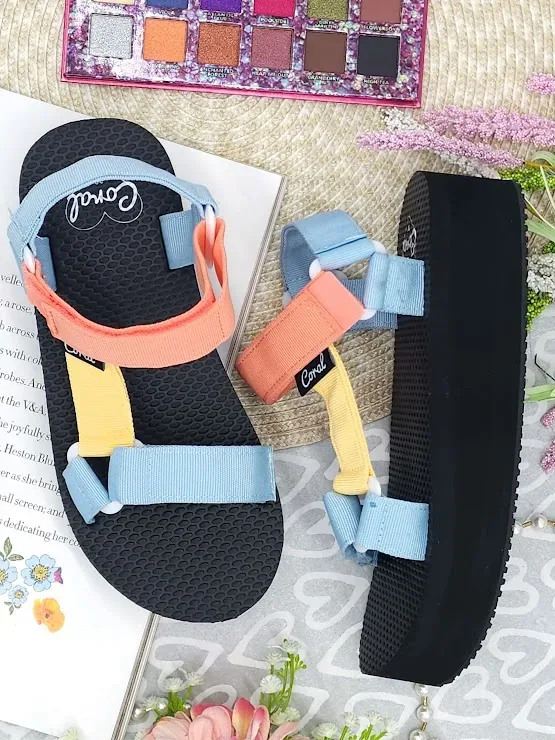 Sandalias coral para dama cliff 2 rainbow