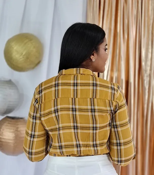 Blusa Ambiance para dama mostaza
