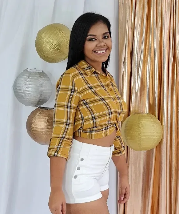 Blusa Ambiance para dama mostaza
