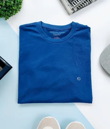 Camiseta American Eagle para caballero color azul