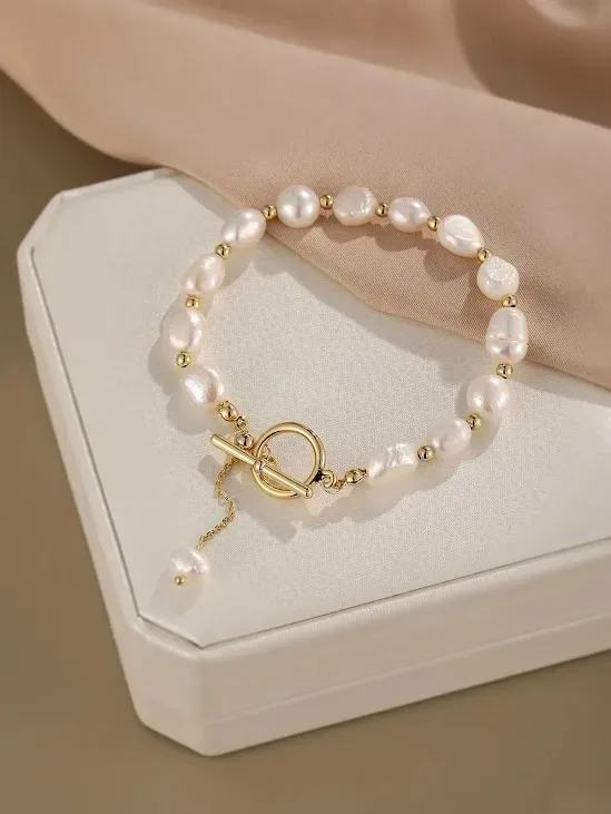 Pulsera para dama de fantasia color blanco