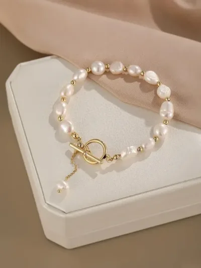 Pulsera para dama de fantasia color blanco