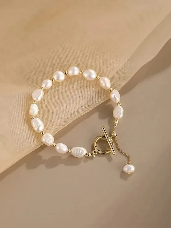 Pulsera para dama de fantasia color blanco