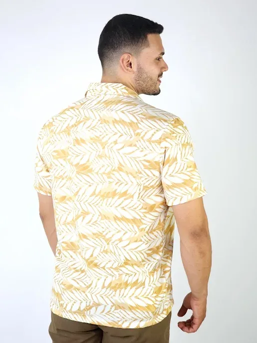 Camisa para caballero diseño floral multicolor