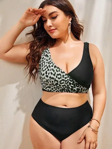 Vestido de baño para dama color leopardo