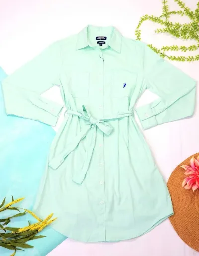 Vestido Cambridge Polo Club para dama color verde menta