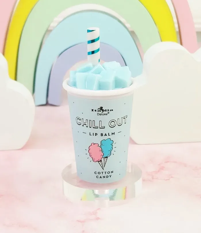 Balsamo labial Cotton Candy para dama color celeste