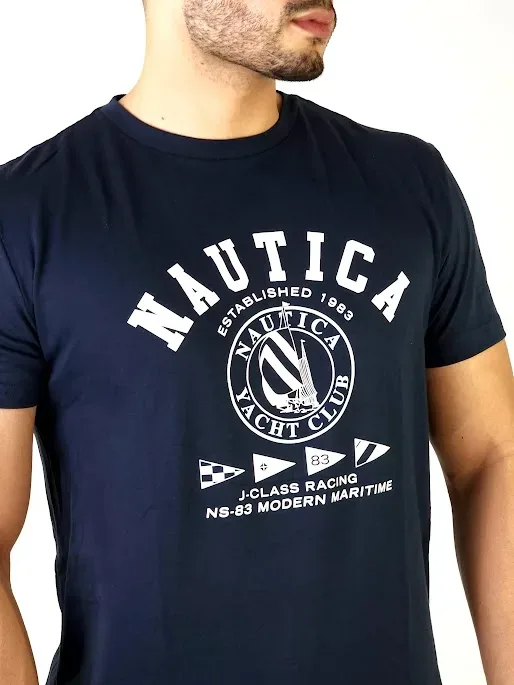 Camiseta Náutica para caballero color azul