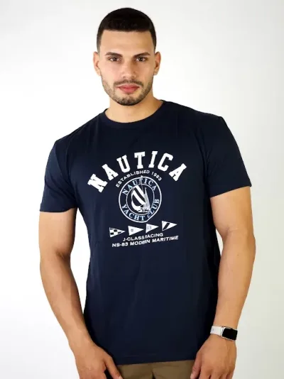 Camiseta Náutica para caballero color azul