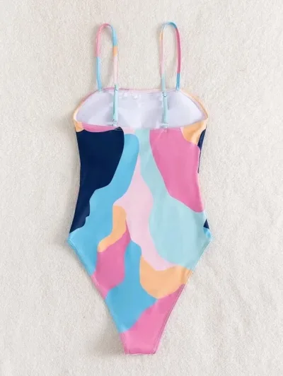 Vestido de baño entero para dama multicolor