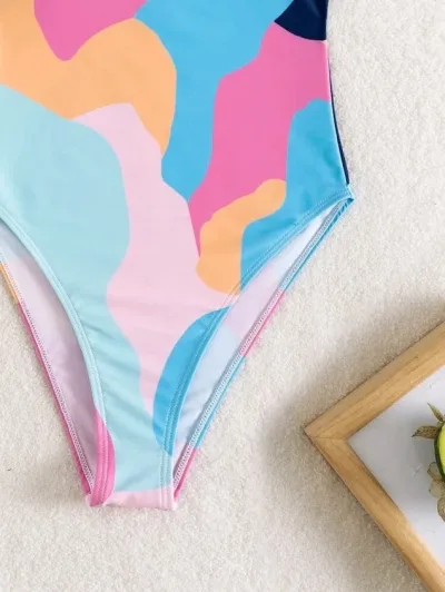 Vestido de baño entero para dama multicolor