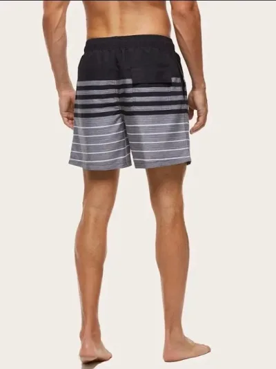 Pantaloneta para caballero color gris y negro