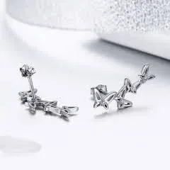 Aretes de Plata 925 diseño mariposas