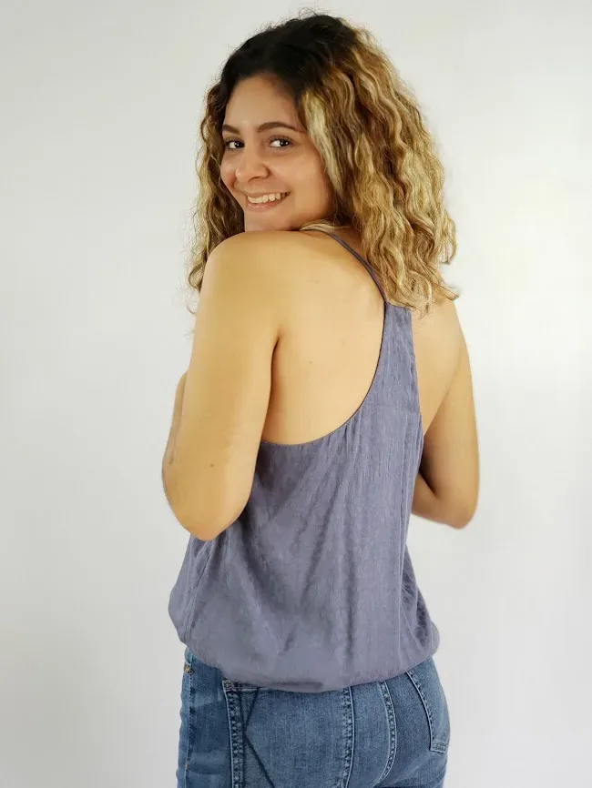 Blusa Style Rock para dama color azul