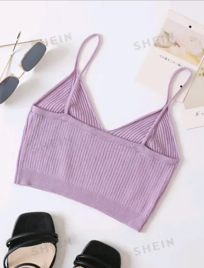Crop top para dama color lila