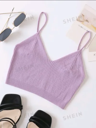 Crop top para dama color lila