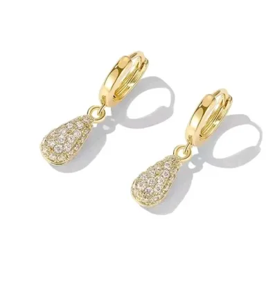 Argollas de acero inoxidable para dama color dorado