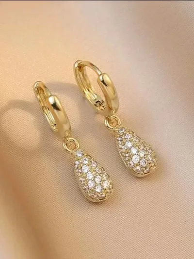 Argollas de acero inoxidable para dama color dorado