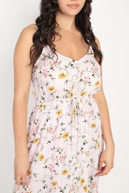 Vestido para dama color rosa con estampado floral