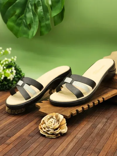 Sandalias Glitter Preto