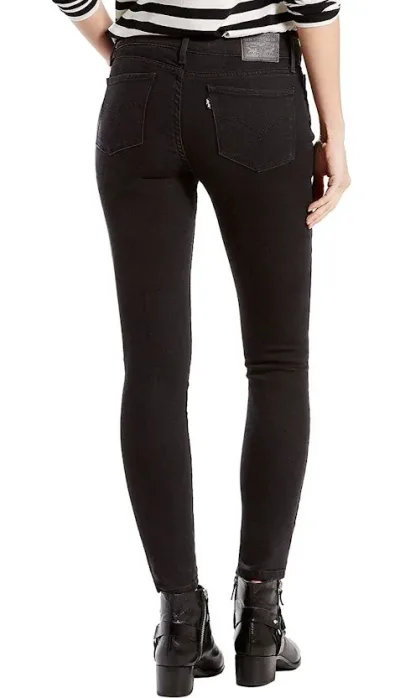 Jeans para dama Levis 711-0204 skinny color negro