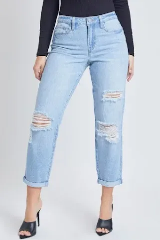 Mom Jeans para dama color celeste P51868