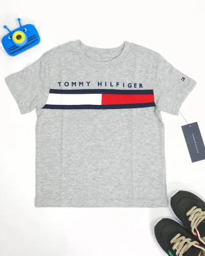 Camiseta Tommy Hilfilger para niño color gris