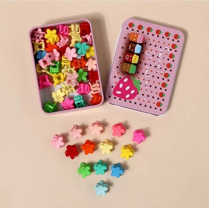 50 mini hair bangs para niña