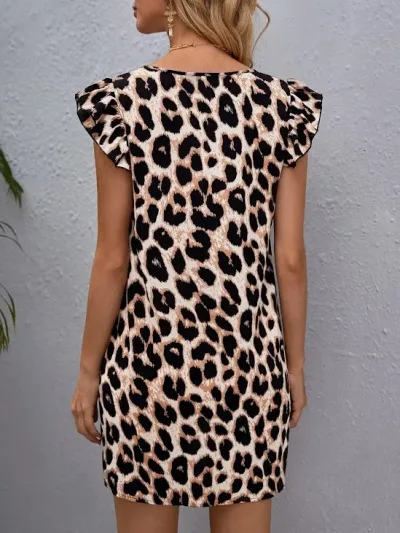 Vestido para dama con diseño de leopardo