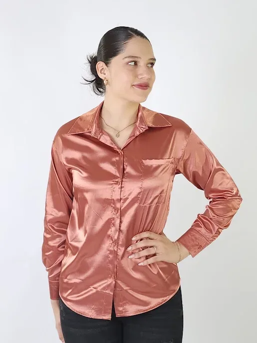 Blusa para dama color oro rosa